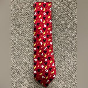 Walt Disney World Mickey Mouse Neck Tie Silk red NWT